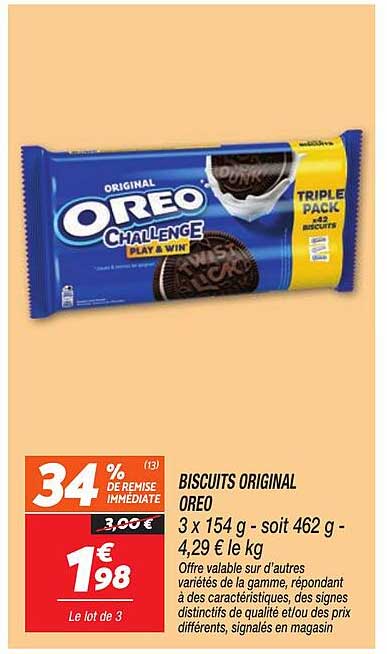BISCUITS ORIGINAL OREO