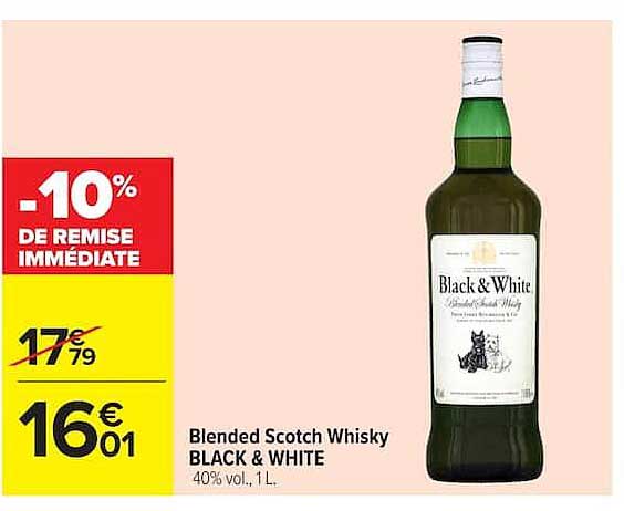 Blended Scotch Whisky BLACK & WHITE 40% vol., 1 L