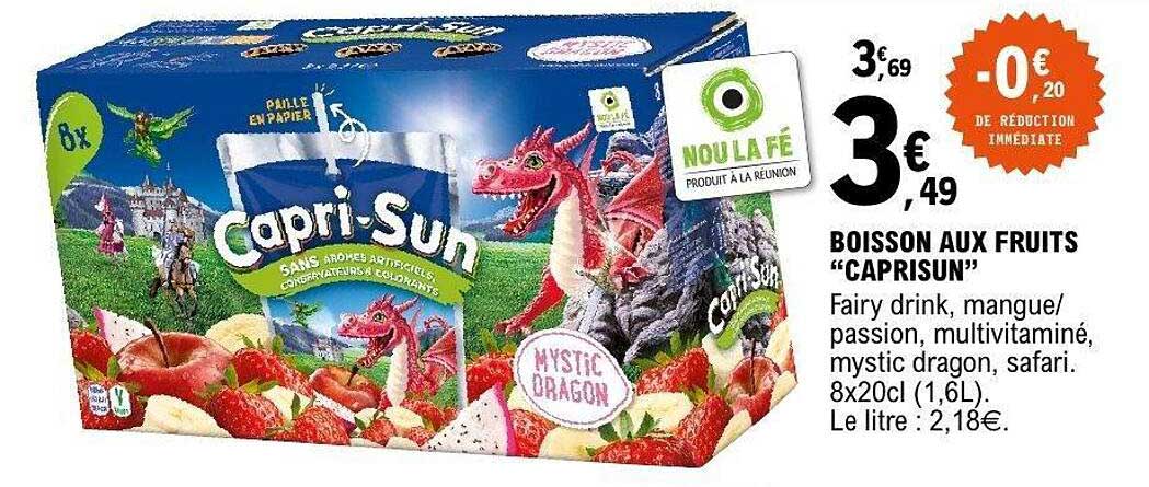 BOISSON AUX FRUITS “CAPRISUN”