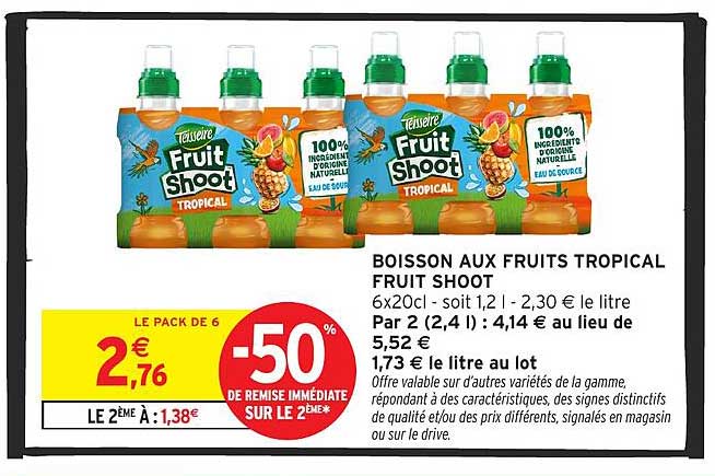 BOISSON AUX FRUITS TROPICAL FRUIT SHOOT