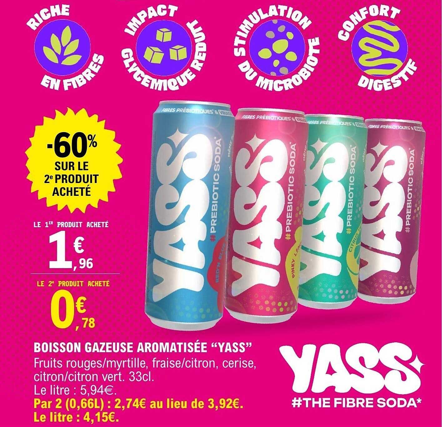 BOISSON GAZEUSE AROMATISÉE “YASS”