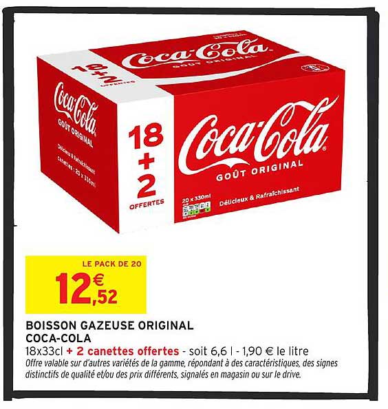 BOISSON GAZEUSE ORIGINAL COCA-COLA
