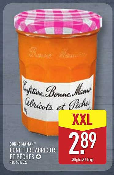 BONNE MAMAN CONFITURE ABRICOTS ET PÊCHES