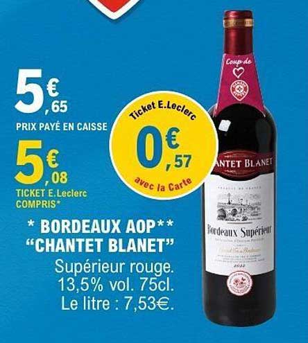 BORDEAUX AOP** "CHANTET BLANET"