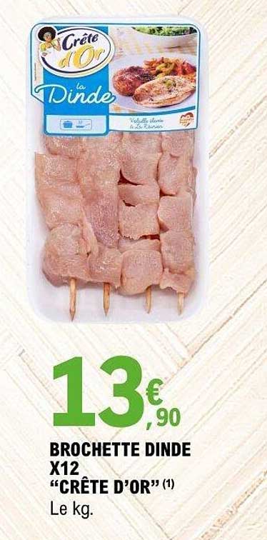 BROCHETTE DINDE X12 “CRÊTE D’OR” (1)