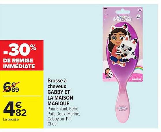 Brosse à cheveux GABBY ET LA MAISON MAGIQUE