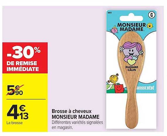 Brosse à cheveux MONSIEUR MADAME