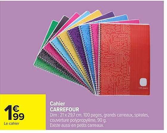Cahier CARREFOUR