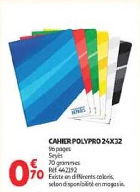 CAHIER POLYPRO 24X32