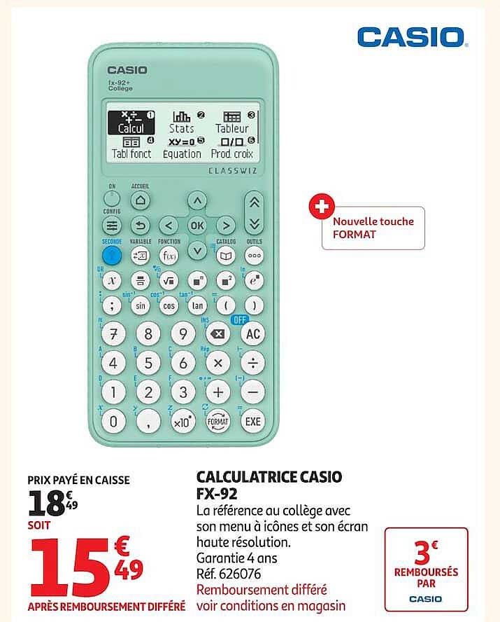 CALCULATRICE CASIO FX-92