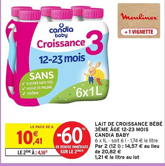 CANDIA BABY Croissance 3 12-23 mois 6x1L