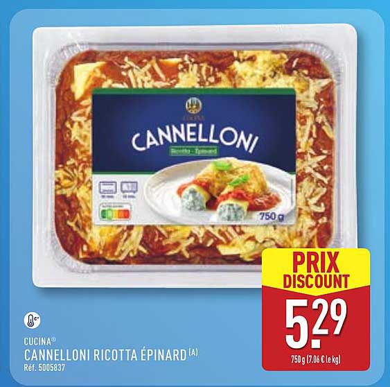 CANNELLONI RICOTTA ÉPINARD (A)