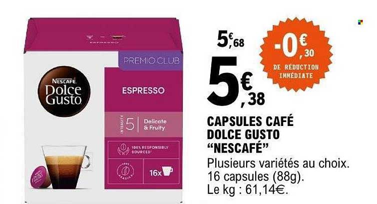 CAPSULES CAFÉ DOLCE GUSTO "NESCAFÉ"