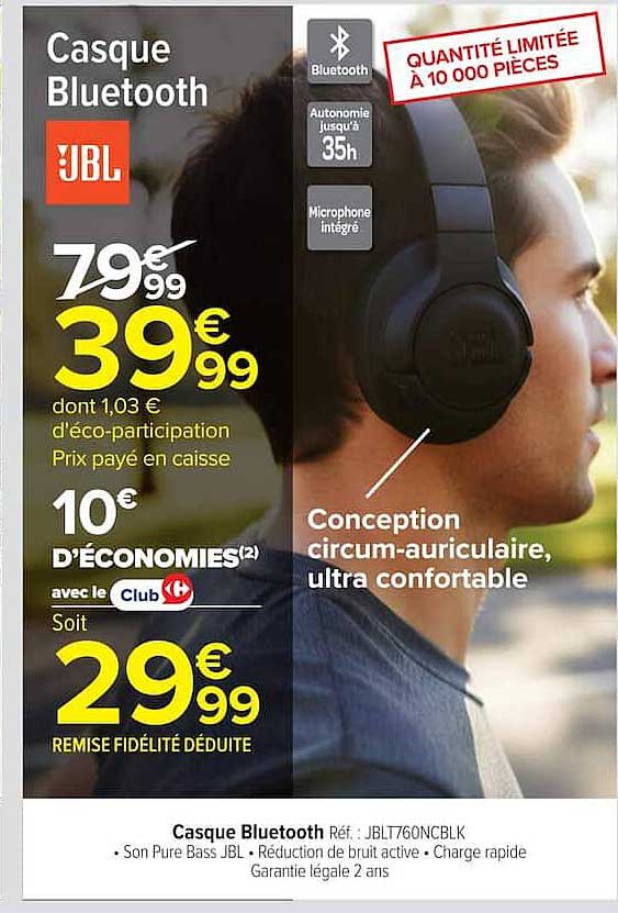 Casque Bluetooth JBL