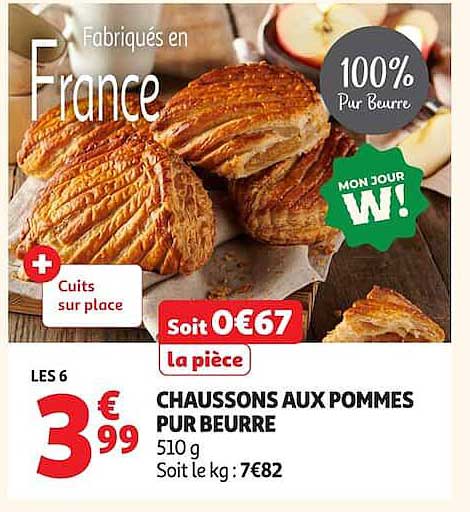 CHAUSSONS AUX POMMES PUR BEURRE