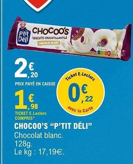 CHOCOO'S «P'TIT DÉLI»