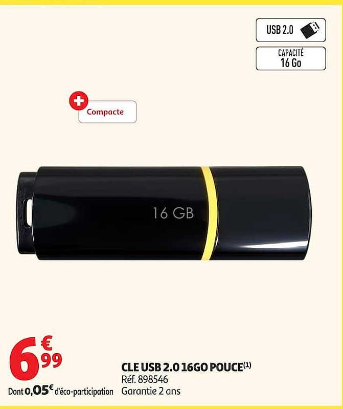 CLE USB 2.0 16GO POUCE(1)
