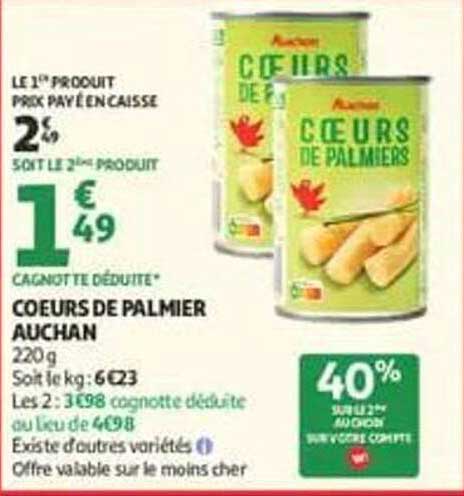 COEURS DE PALMIER AUCHAN