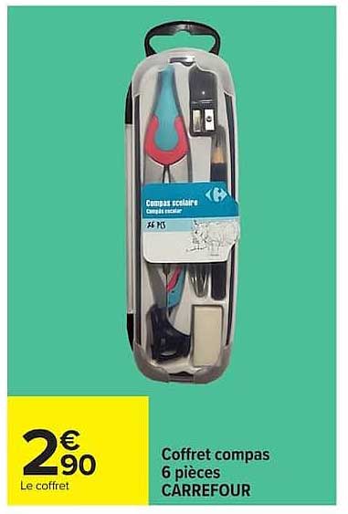 Coffret compas 6 pièces CARREFOUR