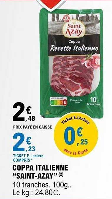 COPPA ITALIENNE "SAINT-AZAY"