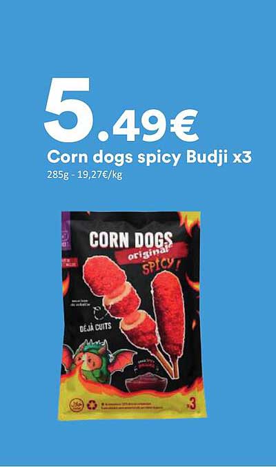 Corn dogs spicy Budji x3