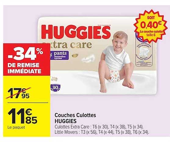 Couches Culottes HUGGIES