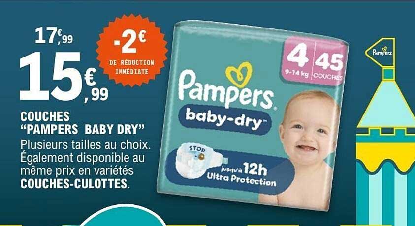 COUCHES “PAMPERS BABY DRY”