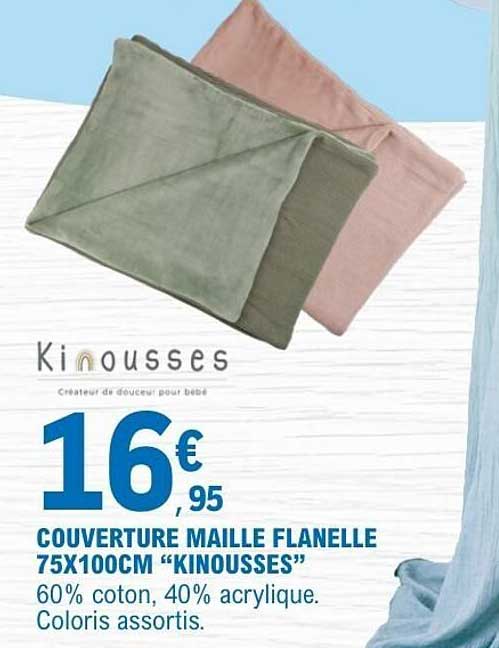 COUVERTURE MAILLE FLANELLE 75X100CM “KINOUSSES”