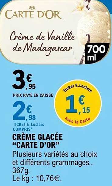 Crème glacée “Carte d’Or”
