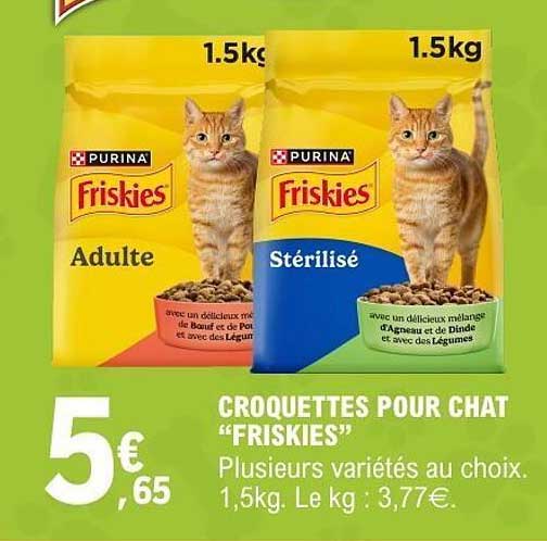 CROQUETTES POUR CHAT “FRISKIES”