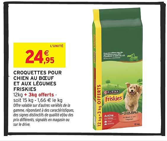 CROQUETTES POUR CHIEN AU BŒUF ET AUX LÉGUMES FRISKIES