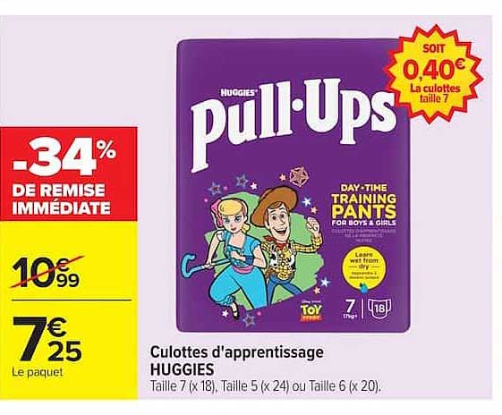 Culottes d'apprentissage HUGGIES
