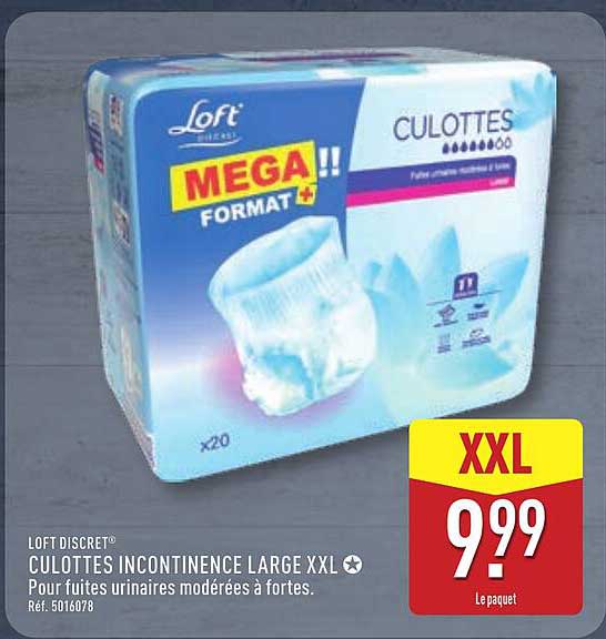 Culottes incontinence large XXL