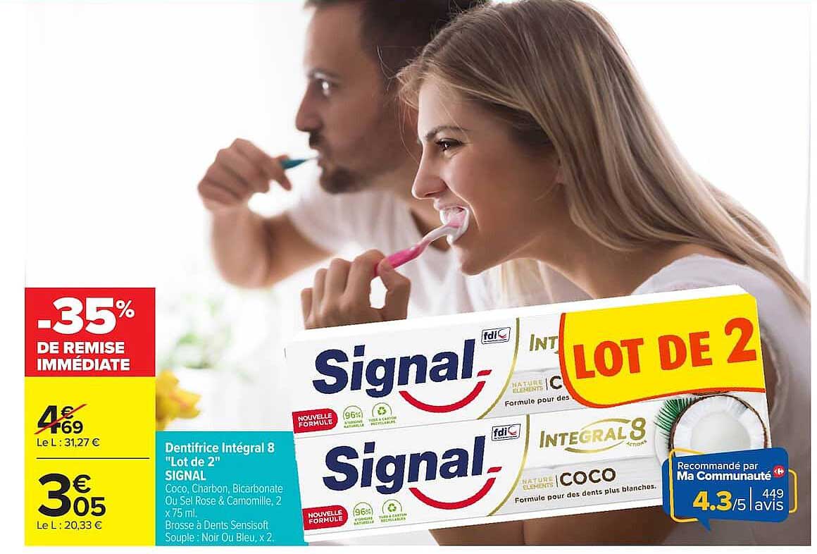 Dentifrice Intégral 8 "Lot de 2" SIGNAL