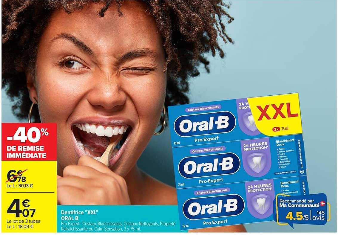 Dentifrice “XXL” ORAL B
