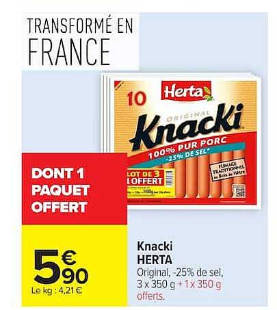 DONT 1 PAQUET OFFERT
