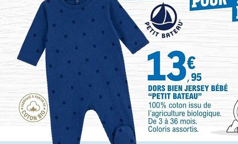 DORS BIEN JERSEY BÉBÉ “PETIT BATEAU”