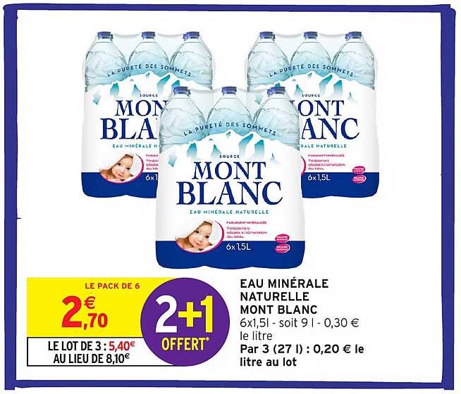 EAU MINÉRALE NATURELLE MONT BLANC