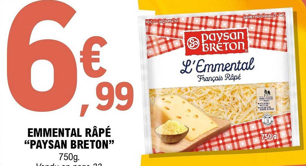 EMMENTAL RÂPÉ “PAYSAN BRETON” 750g.