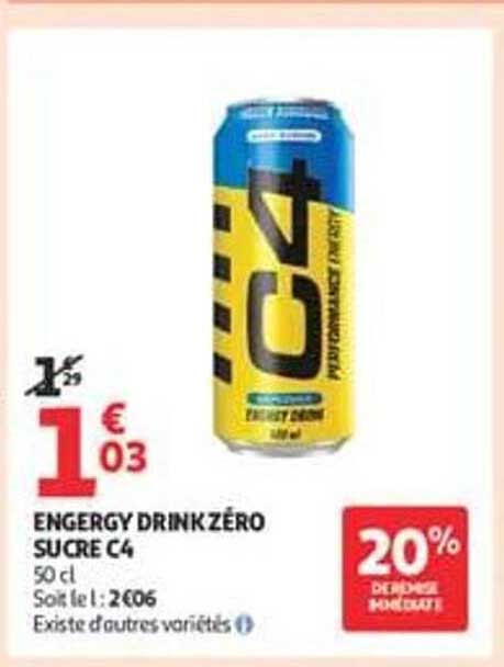 ENERGY DRINK ZÉRO SUCRE C4