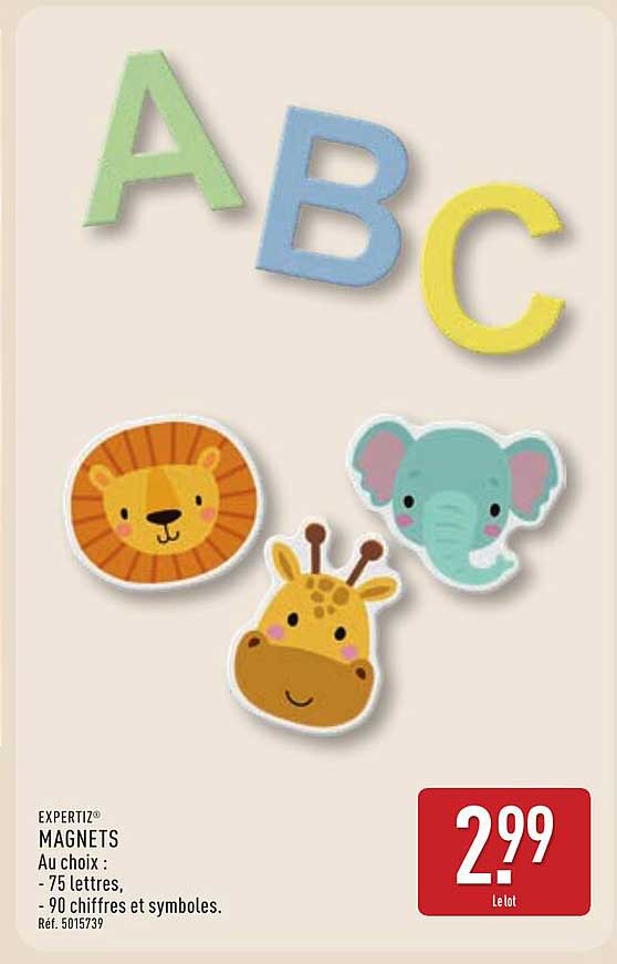 EXPERTIZ® MAGNETS Au choix : - 75 lettres, - 90 chiffres et symboles. Réf. 5015739