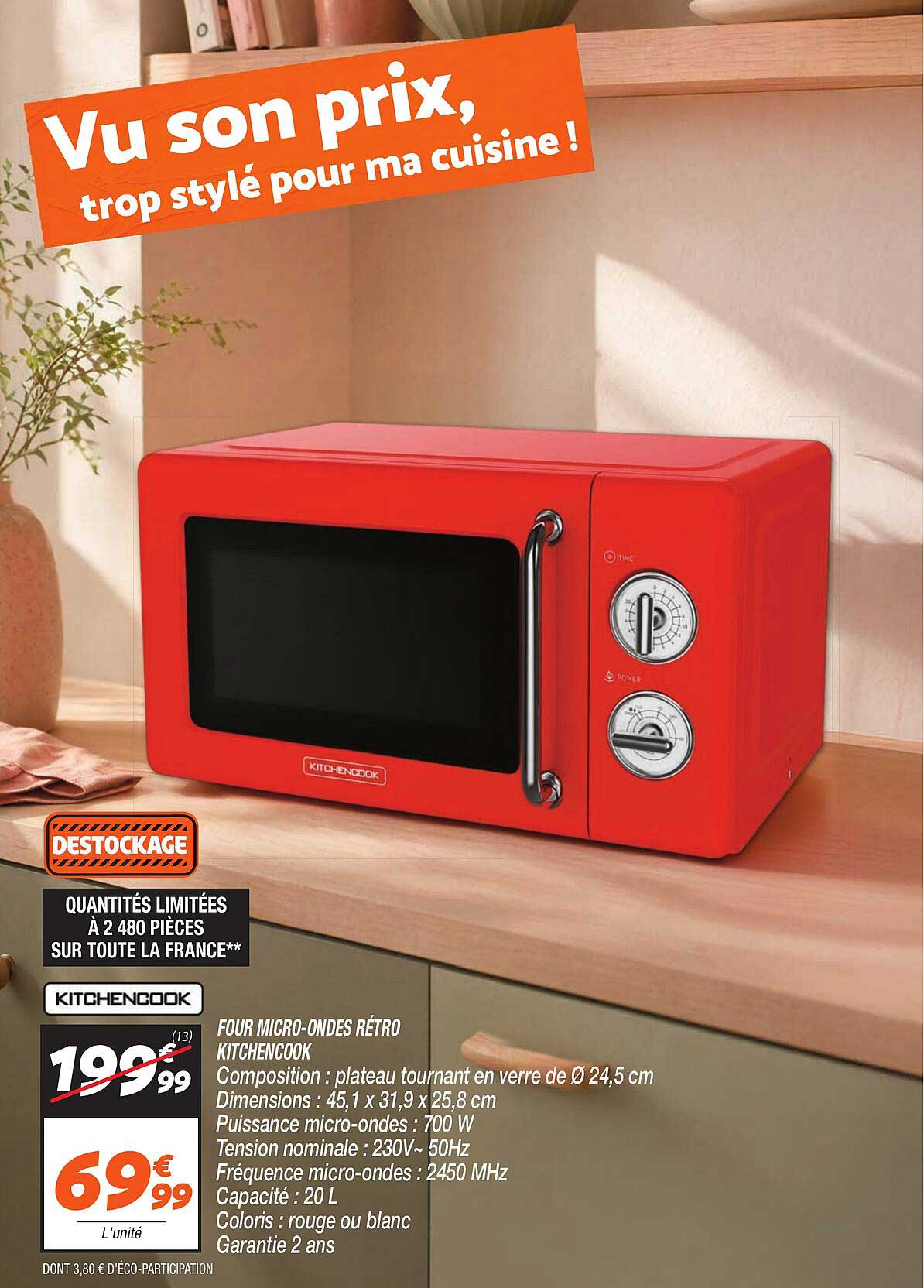 FOUR MICRO-ONDES RÉTRO KITCHENCOOK