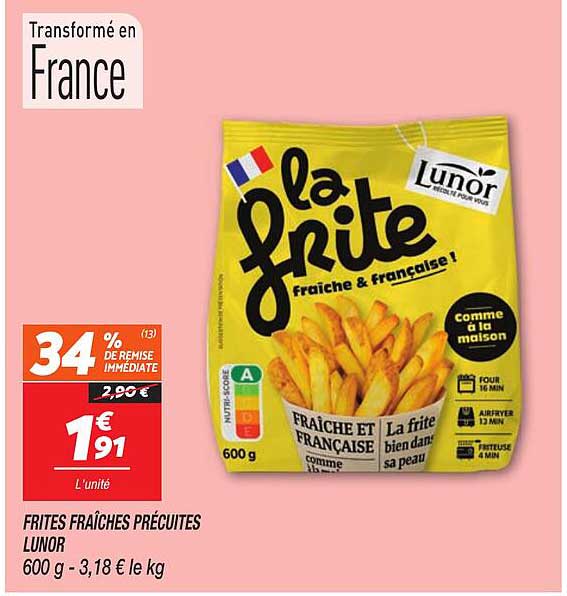 FRITES FRAICHES PRECUITES LUNOR