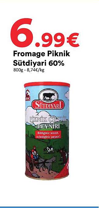 Fromage Piknik Sütdiyari 60%