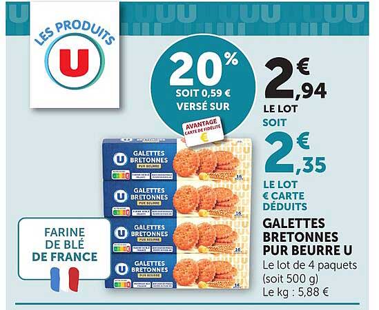 GALETTES BRETONNES PUR BEURRE U