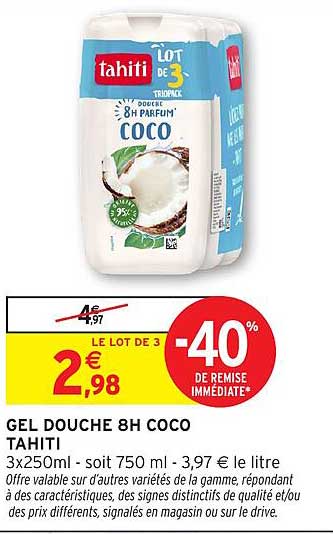 GEL DOUCHE 8H COCO TAHITI