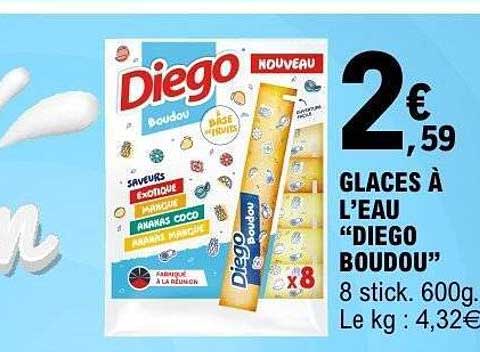 GLACES À L’EAU “DIEGO BOUDOU”