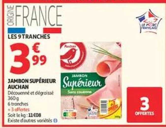 JAMBON SUPÉRIEUR AUCHAN