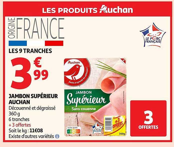JAMBON SUPÉRIEUR AUCHAN
