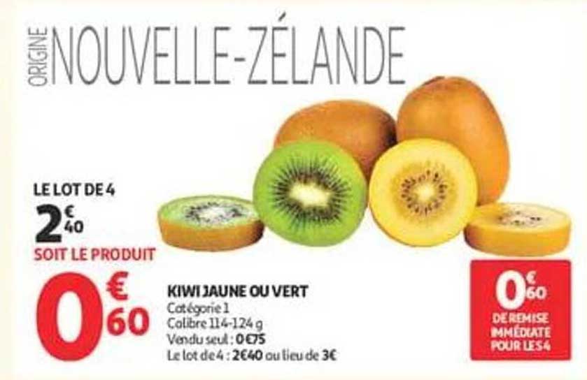 KIWI JAUNE OU VERT